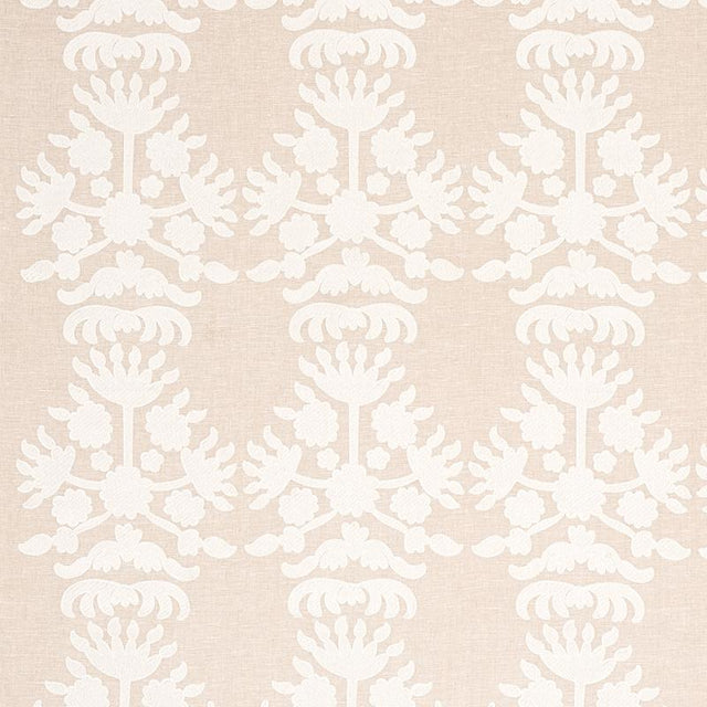 Schumacher Cybele Embroidery Natural Fabric