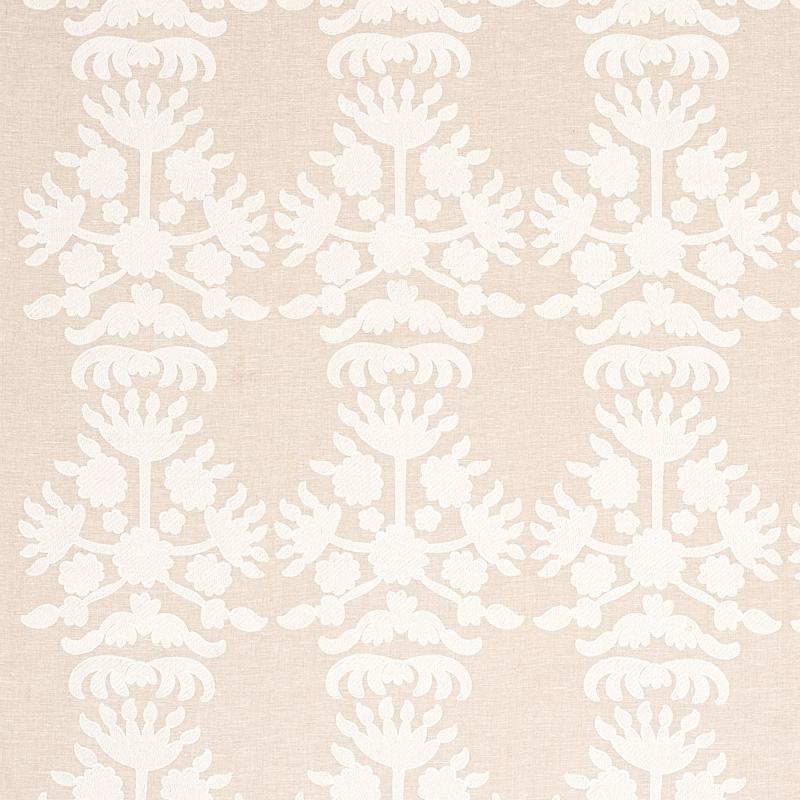 Schumacher Cybele Embroidery Natural Fabric