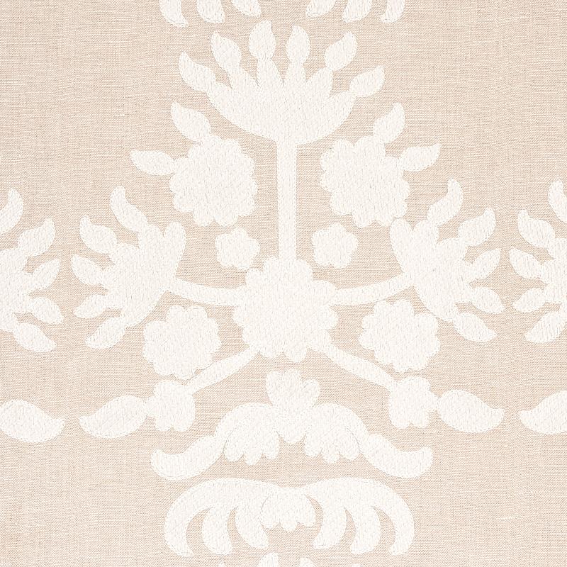 Schumacher Cybele Embroidery Natural Fabric