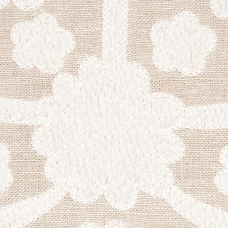Schumacher Cybele Embroidery Natural Fabric
