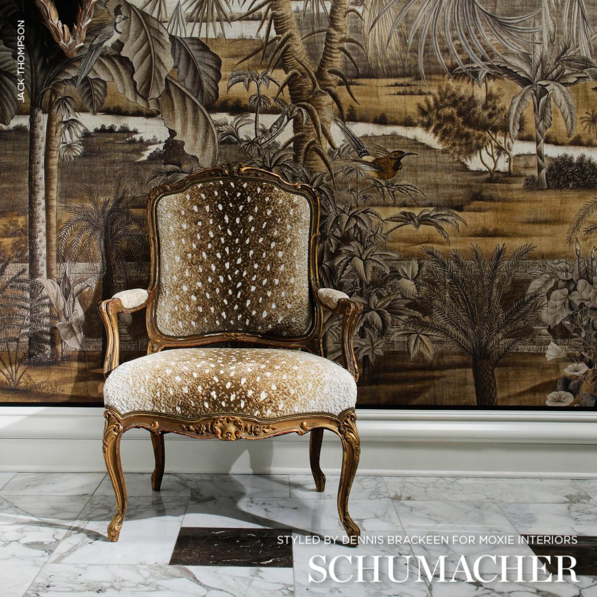 Schumacher Axis Velvet Fawn Fabric