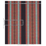 Schumacher Vinka Embroidery Red & Black Fabric