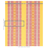 Schumacher Vinka Embroidery Pink & Yellow Fabric