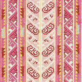 Schumacher Vinka Embroidery Pink & Yellow Fabric