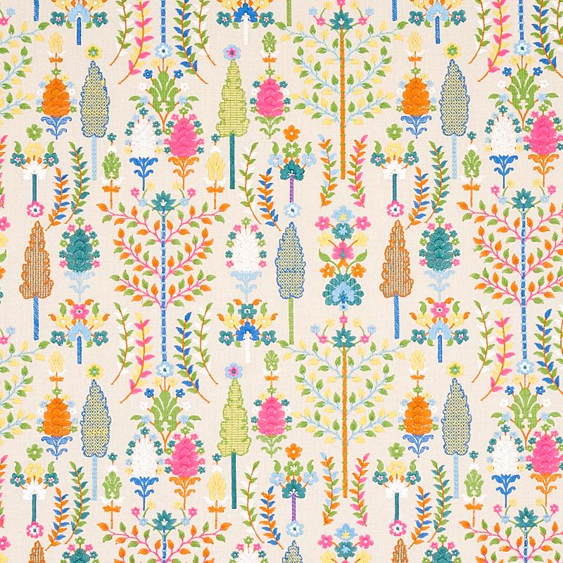 Schumacher Desna Embroidery Multi Fabric