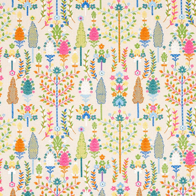 Schumacher Desna Embroidery Multi Fabric