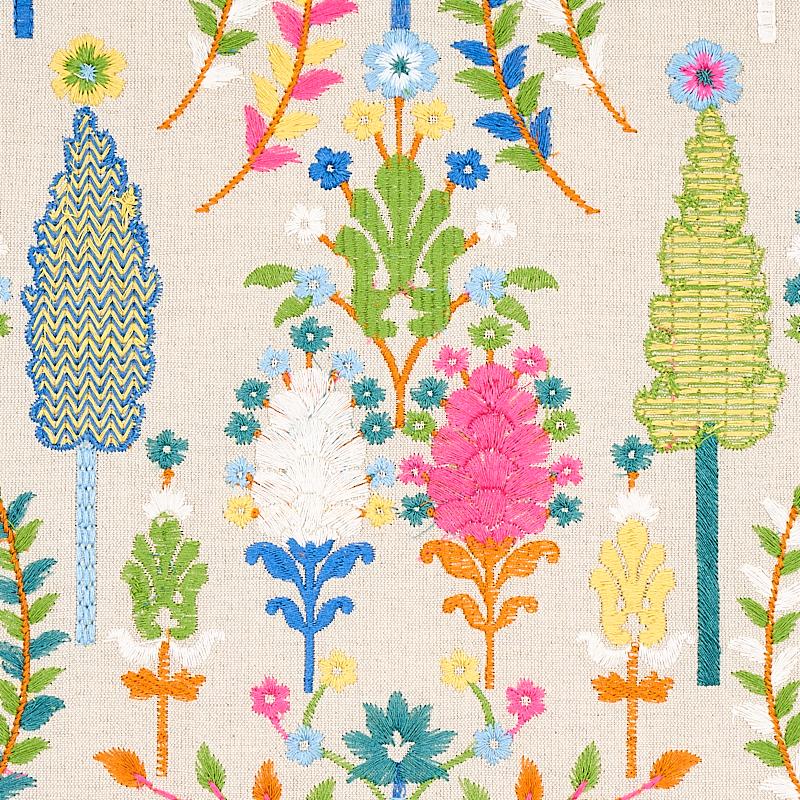Schumacher Desna Embroidery Multi Fabric