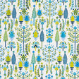 Schumacher Desna Embroidery Blue & Green Fabric