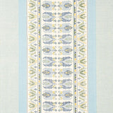 Schumacher Sandor Stripe Embroidery Chambray Fabric