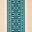 Schumacher Sandor Stripe Embroidery Peacock Fabric