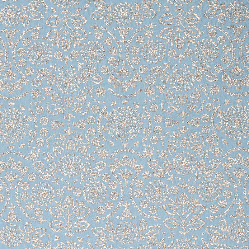 Schumacher Tiana Embroidery Chambray Fabric