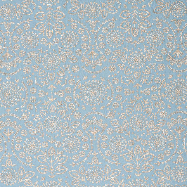 Schumacher Tiana Embroidery Chambray Fabric