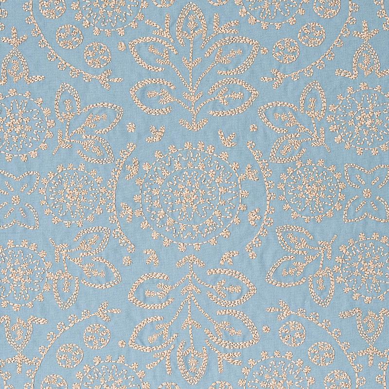Schumacher Tiana Embroidery Chambray Fabric