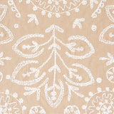 Schumacher Tiana Embroidery Natural Fabric