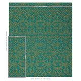 Schumacher Tiana Embroidery Peacock Fabric