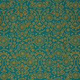Schumacher Tiana Embroidery Peacock Fabric