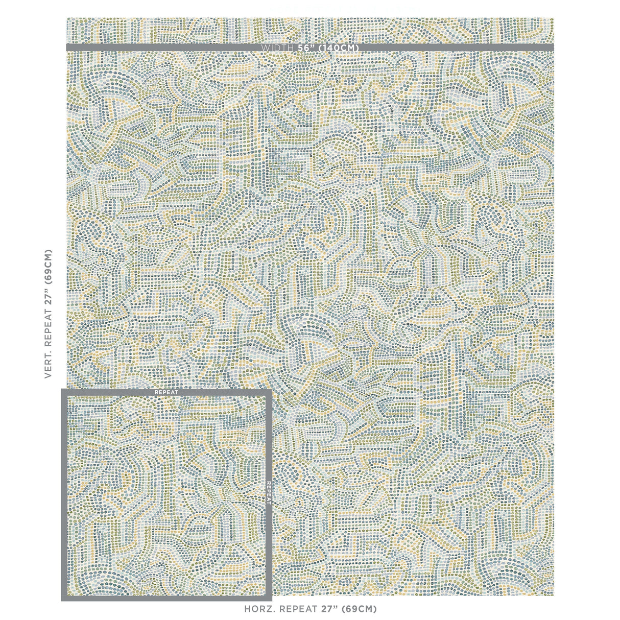 Schumacher Galina Sky Fabric