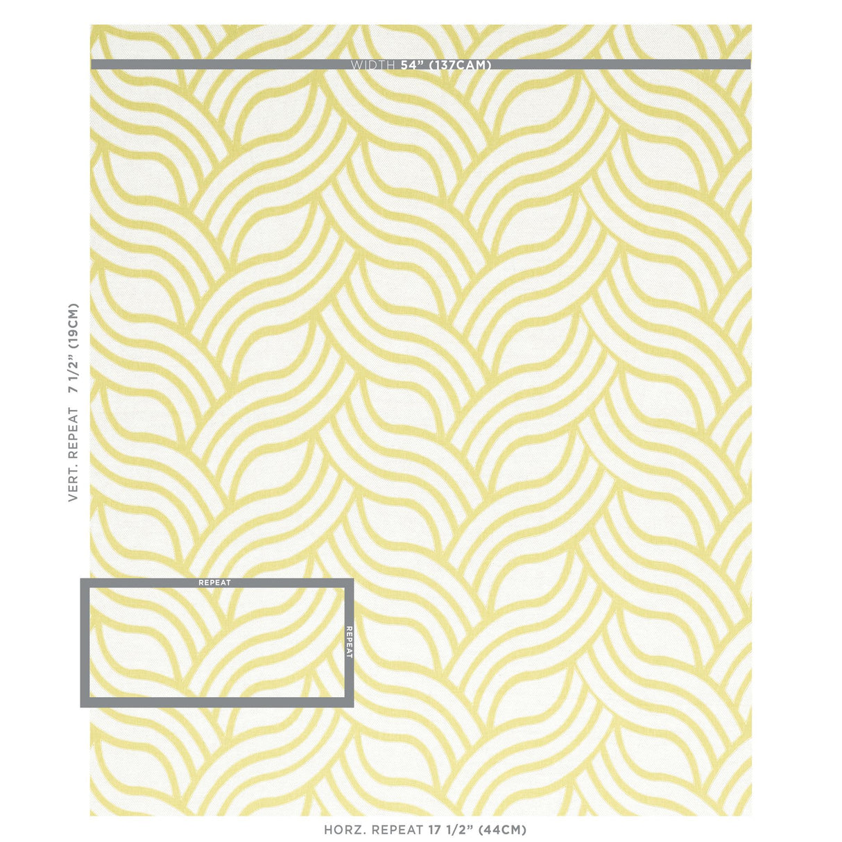 Schumacher Sangomar Appliqu Citron Fabric