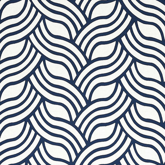 Schumacher Sangomar Appliqu Navy Fabric