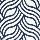 Schumacher Sangomar Appliqu Navy Fabric