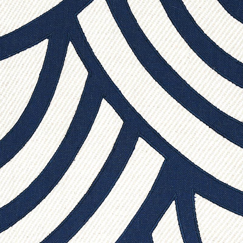 Schumacher Sangomar Appliqu Navy Fabric