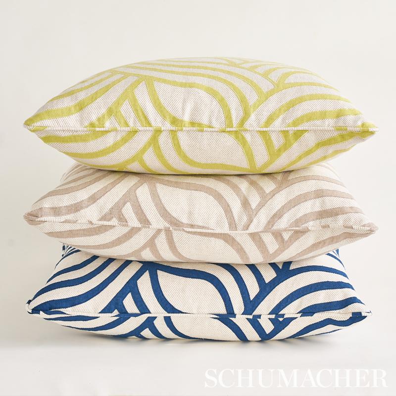 Schumacher Sangomar Appliqu Navy Fabric