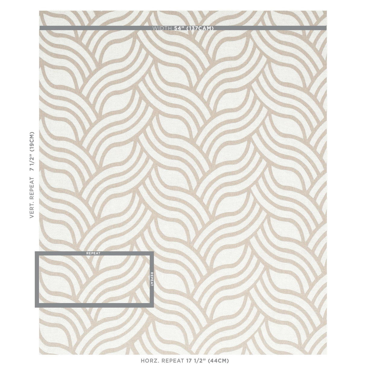 Schumacher Sangomar Appliqu Brown Fabric