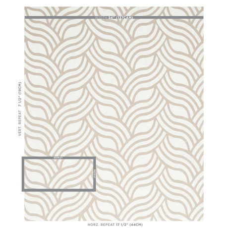 Schumacher Sangomar Appliqu Brown Fabric