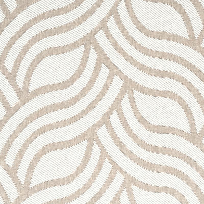 Schumacher Sangomar Appliqu Brown Fabric