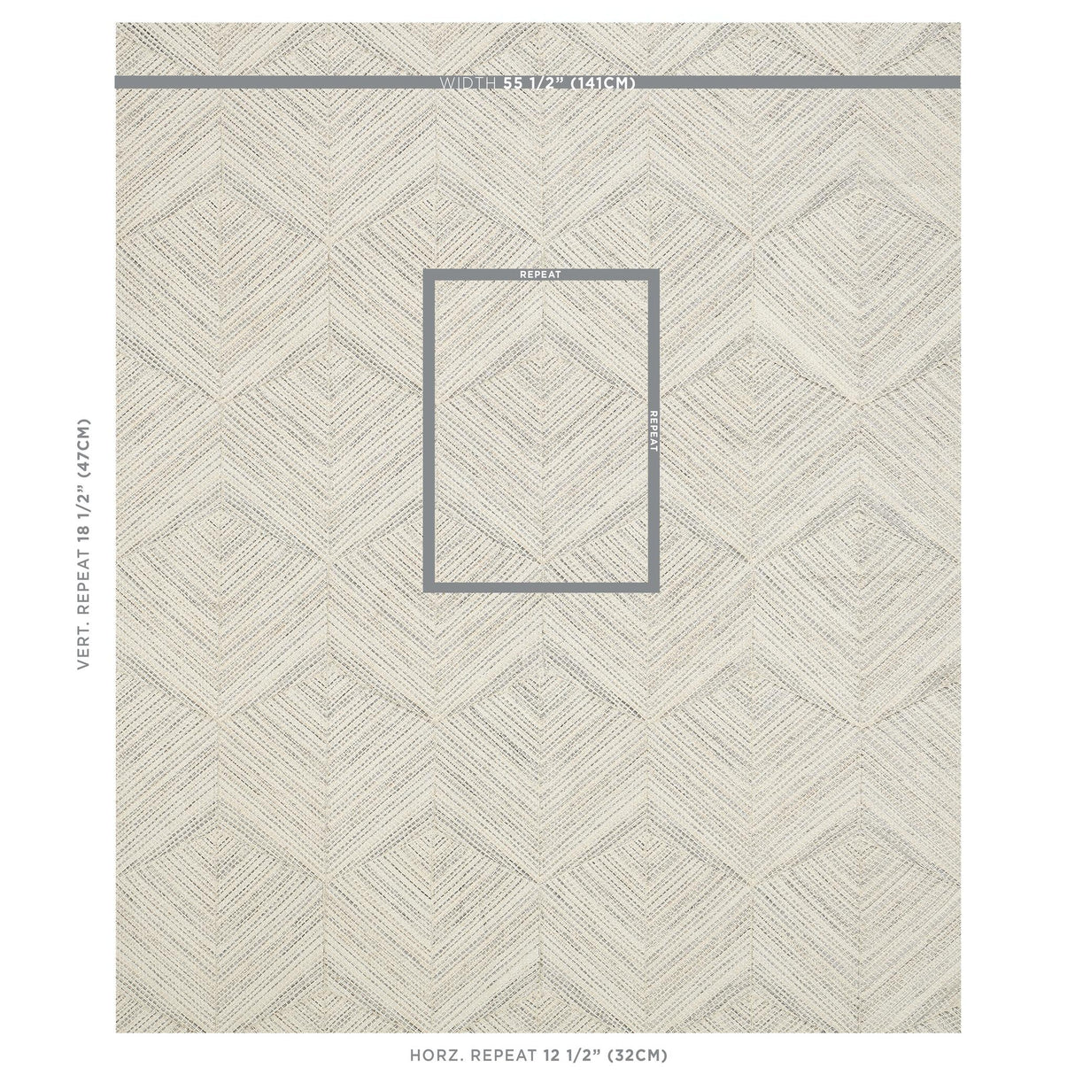 Schumacher Heceta Embroidery Natural Fabric