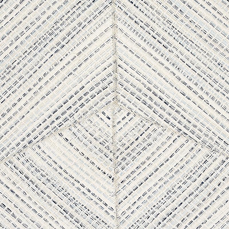 Schumacher Heceta Embroidery Blue Fabric