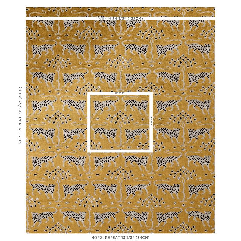 Schumacher Woodland Leopard Velvet Gold Fabric – DecoratorsBest