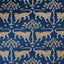 Schumacher Woodland Leopard Velvet Sapphire Fabric
