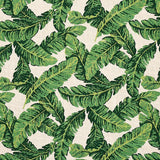 Schumacher Tropical Leaf Pingl Green & Ivory Fabric