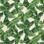 Schumacher Tropical Leaf Pingl Green & Ivory Fabric