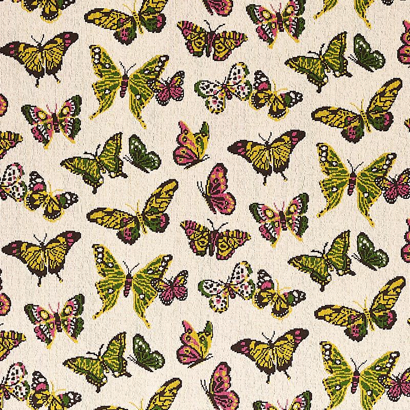Schumacher Butterfly Pingl Spring Fabric