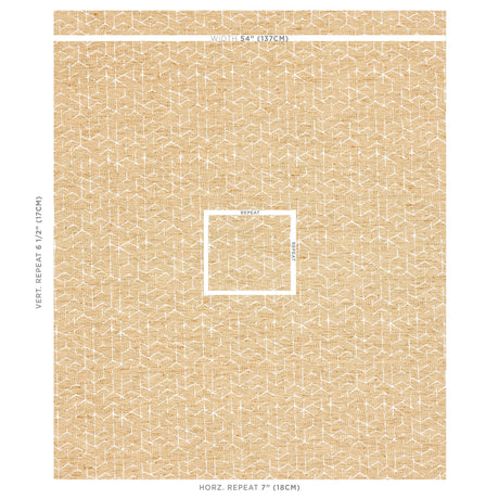 Schumacher Coleridge Jacquard Camel Fabric