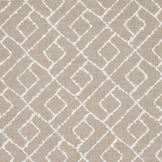 Schumacher Durant Embroidery Natural Fabric