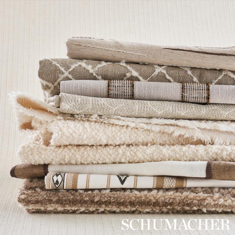 Schumacher Durant Embroidery Natural Fabric