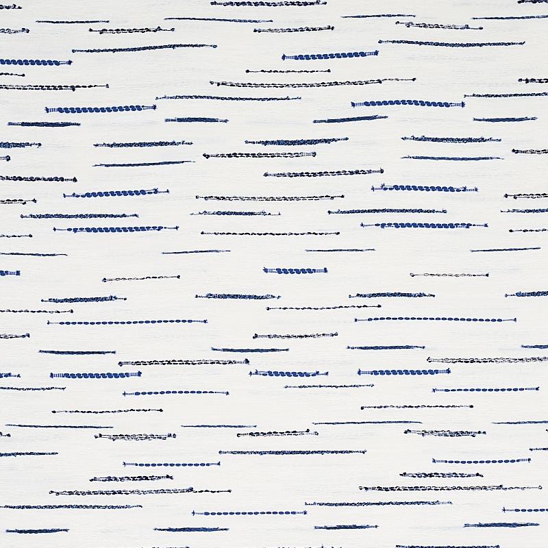 Schumacher Leland Stripe Blue Fabric