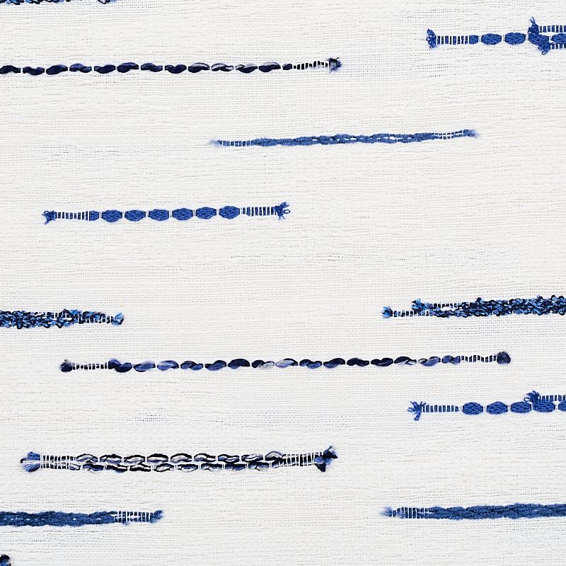 Schumacher Leland Stripe Blue Fabric