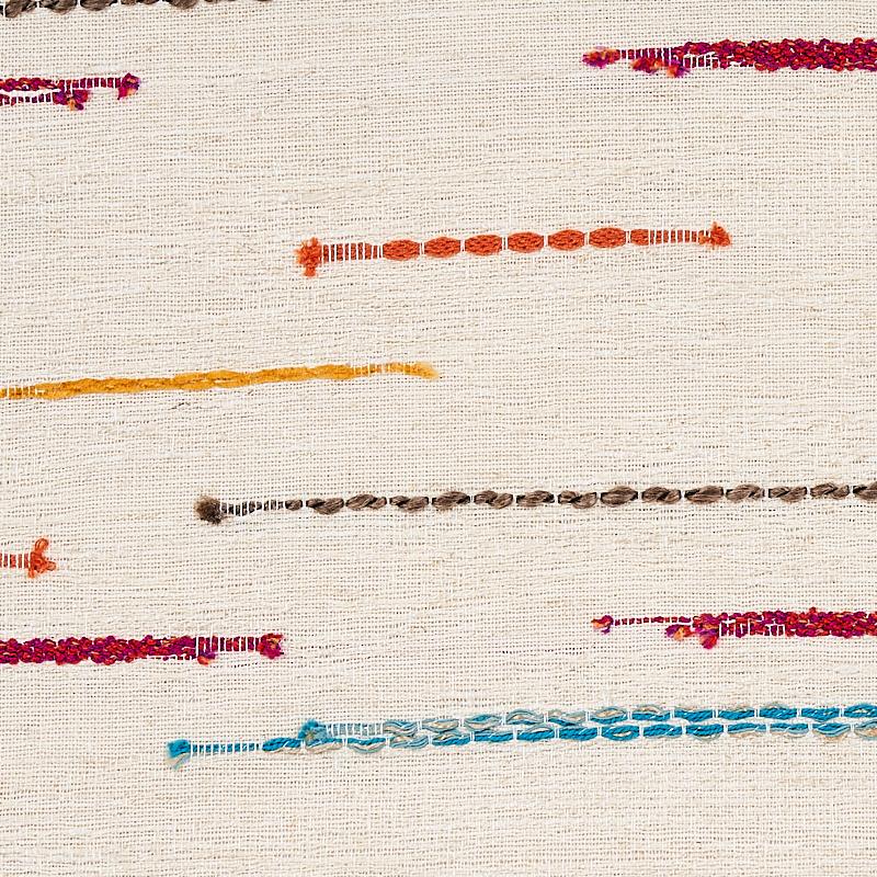 Schumacher Leland Stripe Multi Fabric