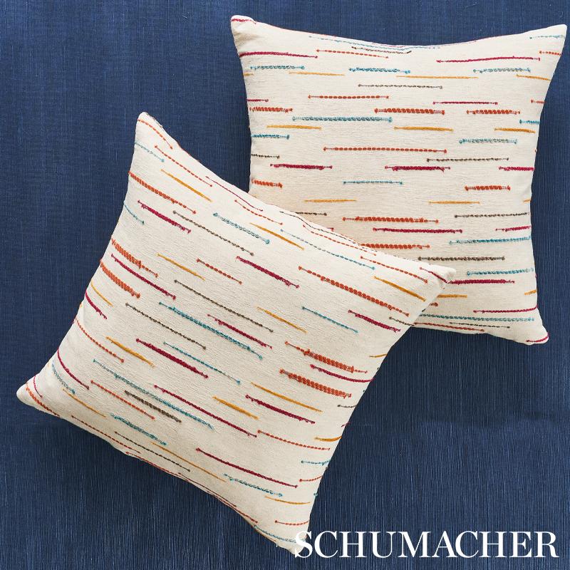 Schumacher Leland Stripe Multi Fabric