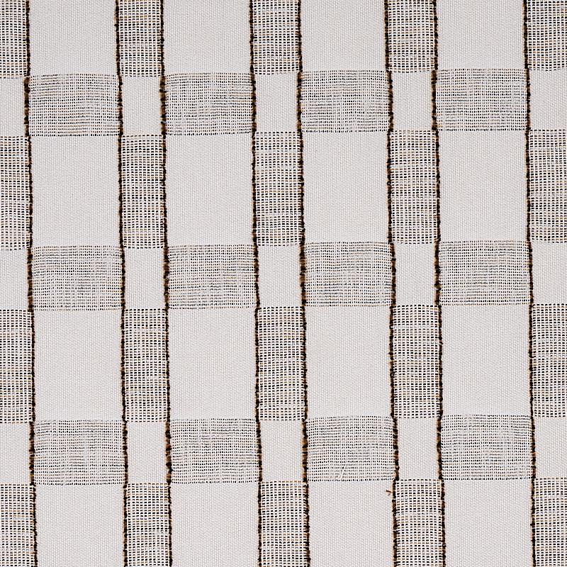 Schumacher Elko Plaid Straw Fabric