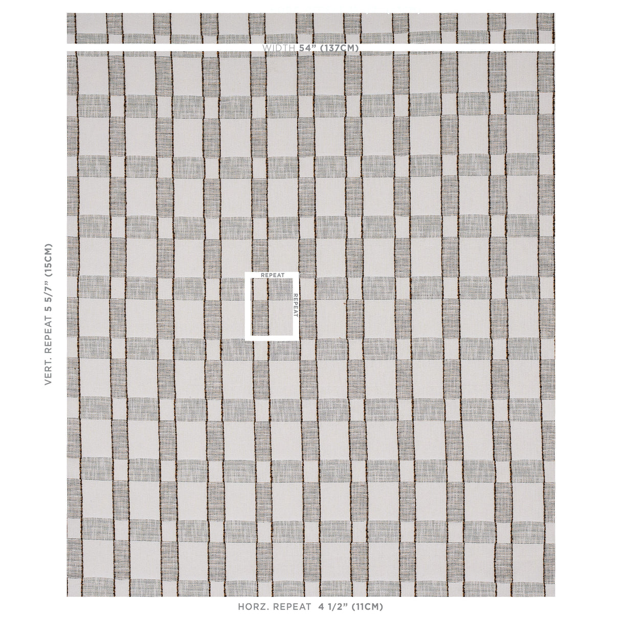 Schumacher Elko Plaid Straw Fabric