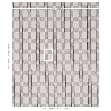 Schumacher Elko Plaid Straw Fabric