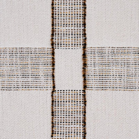 Schumacher Elko Plaid Straw Fabric