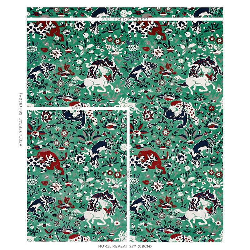 Schumacher Saint Ambrose Velvet Jade Fabric