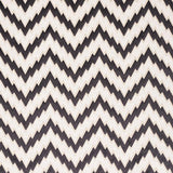 Schumacher Florentine Chevron Velvet Black Fabric