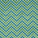 Schumacher Florentine Chevron Velvet Emerald Fabric